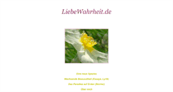 Desktop Screenshot of liebewahrheit.de